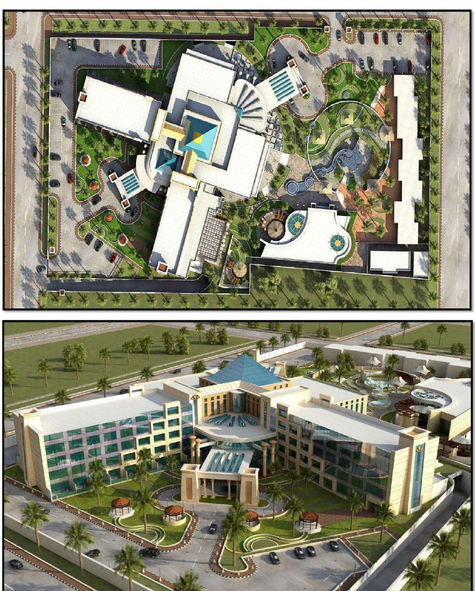 Aerial of the Qeshm International Hotel complex